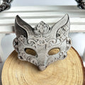 New Arrival Silver Obsidian Healing Stone Crystal Fox-Face Mask Carvings Natural Gemstone Crafts for Gift