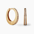 LOZRUNVE Fashion Jewelry Solid Gold Plated 925 Silver Unique Chunky Hoop Earring
