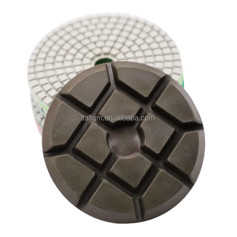 4 Inch 100mm Dry Polish Marble Terrazzo Resin Hybrid for Diamond Floor Maintenance Pad