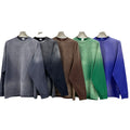 New Fashion 100% Cotton Character Washed Vintage Retro Sun Faded Oversized Long Sleeve T-shirts