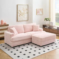 2026 Top Rated Products Pink Sofa Couch Vacuum Compressed 2 Seat Living Room Sectional Cloud Sofas with Ottoman