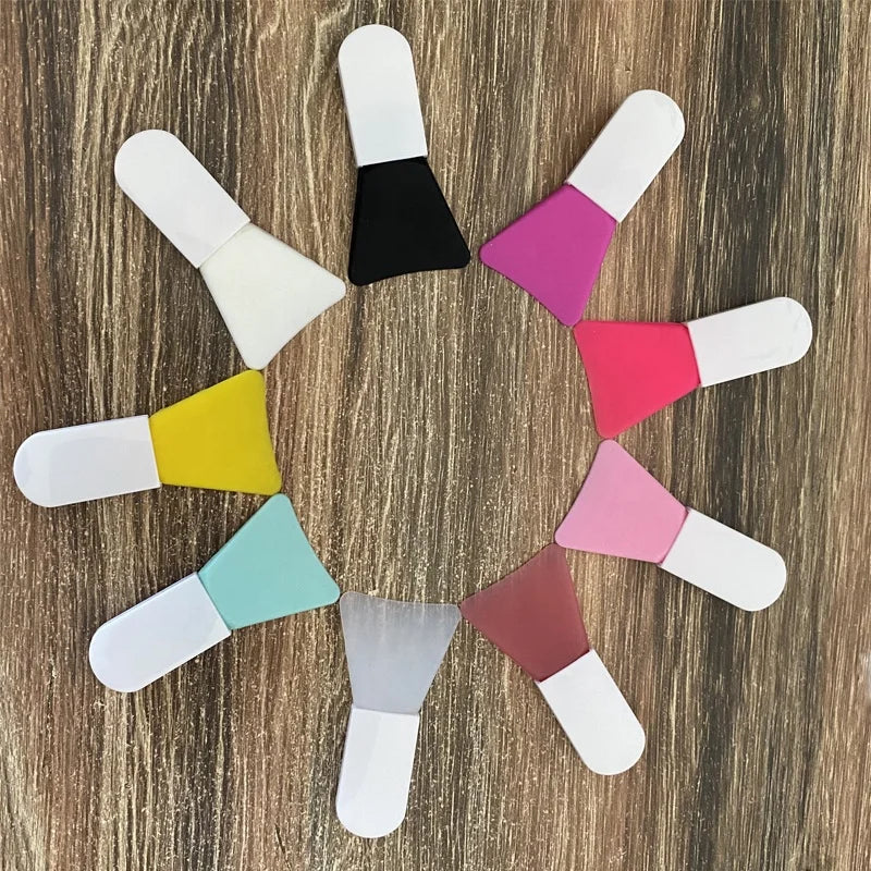 Manufacturer Custom Mini Soft Silicone Mask Brush Short Handle Clay Mask Applicator Facial Mask Brush Silicone Brushes