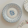 Solhui French Vintage Flower Embossed Ins Cake Dessert Plates