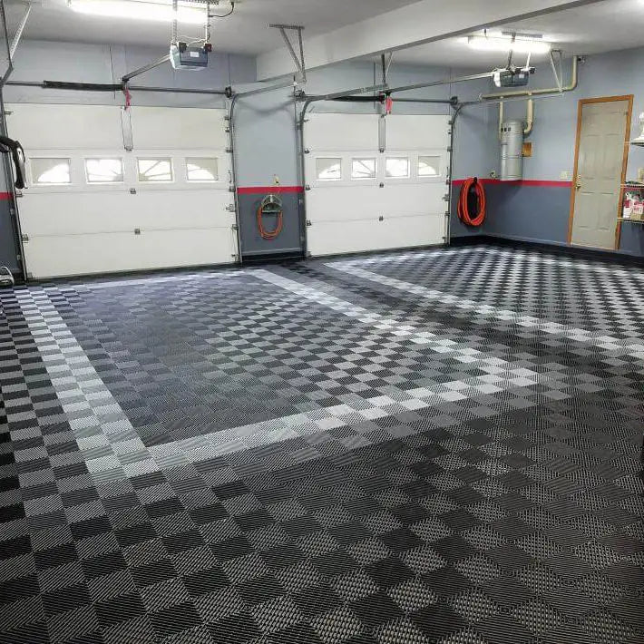 PP Interlocking Car Wash Floor Waterproof Mat Anti Slip Interlocking Drainage Garage Floor Tiles Plastic Flooring for Car Wash