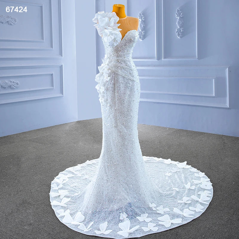 Jancember Rsm67424 Custom Made Illusion Mermaid Wedding Dresses Beading Lace Bridal Gowns