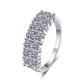 Unique Design Moissanite Women Ring White Gold Jewelry 1.4CT Diamond Moissanite 925 Sterling Silver Moissanite Wedding Ring