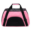 Portable Pet Carrier Bag Pink for Dogs and Blue for Cats Breathable Oxford Material with Zipper Closure for Travel