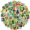 50Pcs Cute Cactus Plants Funny Sticker for Girl Children Playing Diy Decorative Paper Decals Cartoon Stickers Custom