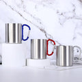 220ml 300ml Outdoor Camping Travel Portable Stainless Steel Coffee Cup Double Walled Carabiner Mug Cups with Handle