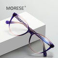 MORESE 2136 Women's Prescription Eyeglasses Candy-Color Blue-Light Blocking Glasses Stylish Computer Style