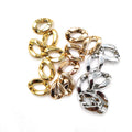 ABS Acrylic Open Ring Plastic UV Electroplating Gold Chain Link Buckle Jewelry Box Accessories Glasses Materials 21mm*30mm