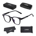 STORY PSTY636L Classes TR90 Anti Blue Light Glasses Unisex Designer Eyewear Vintage Rivet Square Glasses Men Gafas De Luz Azul
