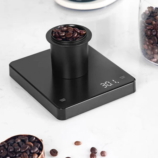 High Accuracy 0.1g/3kg Touch Screen Digital Coffee Scale LED Display Tare Function Eco-Friendly ABS Material Europe Style 2 AAA