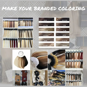 Chinese Virgin Hair Color Swatches Ring for Salon Business Single Weft Hair Color Analysis