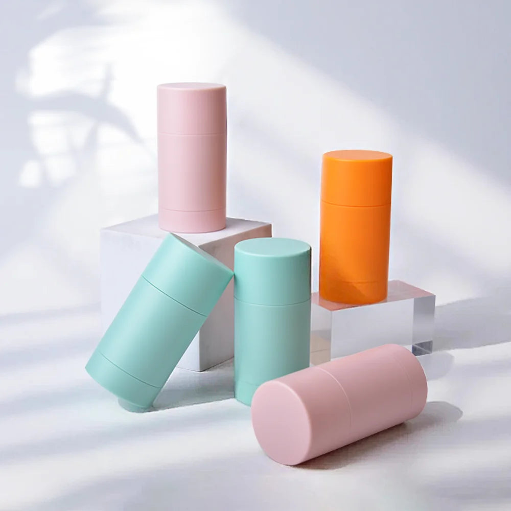 30ml 50ml 75ml Stick Tube Deodorant Container Roll Bottles Bottom PET PP Empty Biodegradable Silk Screen Printed Screw Bottle