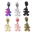 Custom Bear logo Multicolor Character Zipper Charms Custom Christmas Elements Brand Zipper Puller Slider for Shoes