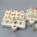 Wholesale Transparent Cupcake Box 6/12/24 Packaging Bio-degradable Plastic Mini square Circular Dessert Cup Box with Window