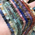 Popular Jewelry Supplies Natural Tiger Eye Apatite Lapis Amethyst Crystal Heart Beads 2*6*6mm DIY Making Loose Quartz Strand
