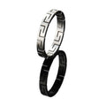 Trendy Simple Men's and Women's Stainless Steel Ring Hollow Great Wall Pattern Jewelry Gold Plated Engagement Rings for Women