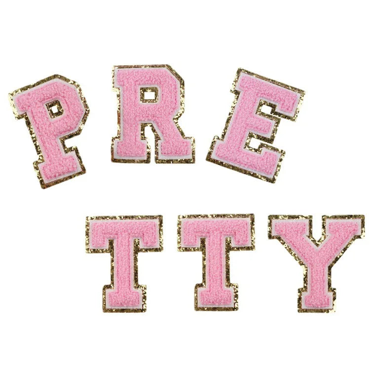 In Stock Small MOQ Iron on Embroidery Patch Alphabet Patch Badge for Clothing
