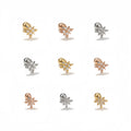 Piercing Jewelry Sparkling 3A Zircon Titanium Stud Earrings Hypoallergenic Lightweight Flat Back Modern Chic Elegant for Daily
