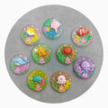 Luminous Charms Underwater World Animal Round Flatback Resin Cabochons Glow in Dark Sea Themed Embellishment Marine Animals