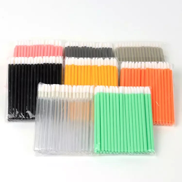 Wholesale 50PCS Disposable Mini Makeup Brush Lint-Free Lip Wand Applicator with Comfortable Handle