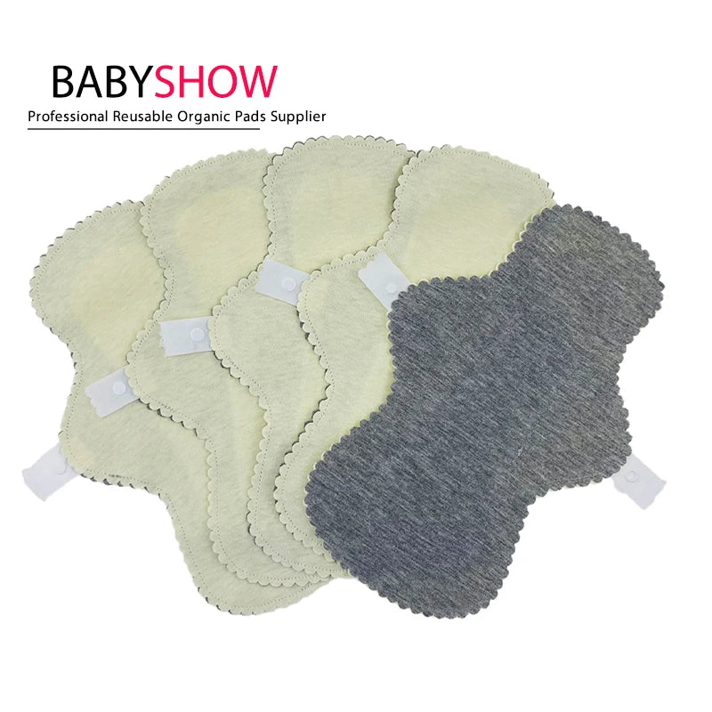 Night Time Use Ultra Thin Pure Cotton Feminine Menstrual Reusable Sanitary Period Pads Organic  Graphene Lining Napkin Washable
