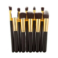 Professnial Women Makeup Brushes Extremely Soft Makeup Brush Set 10pcs Foundation Powder Brush Wooden Make up Tools