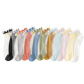 Wholesale Fashion Daisy Flower Crystal Transparent Socks With Pearl Ladies Summer Thin Sheer Ankle Socks for Women