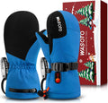 3000mAh 7.4V Waterproof Touchscreen Compatible Kids Electric Rechargeable Heated Ski Gloves Winter Mittens Snowboarding