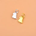 Mini Gold Plated Brushed Dinosaur Pendant 925 Sterling Silver Dinosaur Animal Charm for Diy Bracelets Necklace Jewelry Making