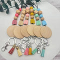 Fashion School Color Rainbow Shape Silicone Beads Teacher's Day Gift Work Permit Lanyard