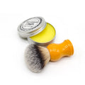 JDK Fashion Synthetic Hair Shaving Brush with Yellow Color Acrylic Handle Beard Brush