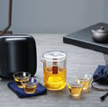 Japanese 1 Pot 4 Cups Travel Tea Set Car Kung Fu Tea Set Portable Cup Teapot Elegant Bososilicate Glass Teapot Set