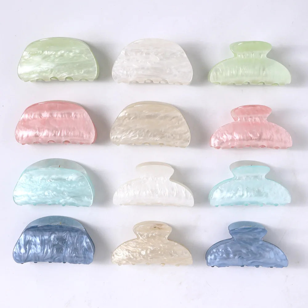Customize the Glitter Acrylic Marble Hair Accessories Clip  Women Custom Wholesale Hair Claw