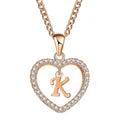 Classic Letter Heart Pendant Necklace Fashionable Accessory for Women's Everyday Wear for Wedding or Gifts