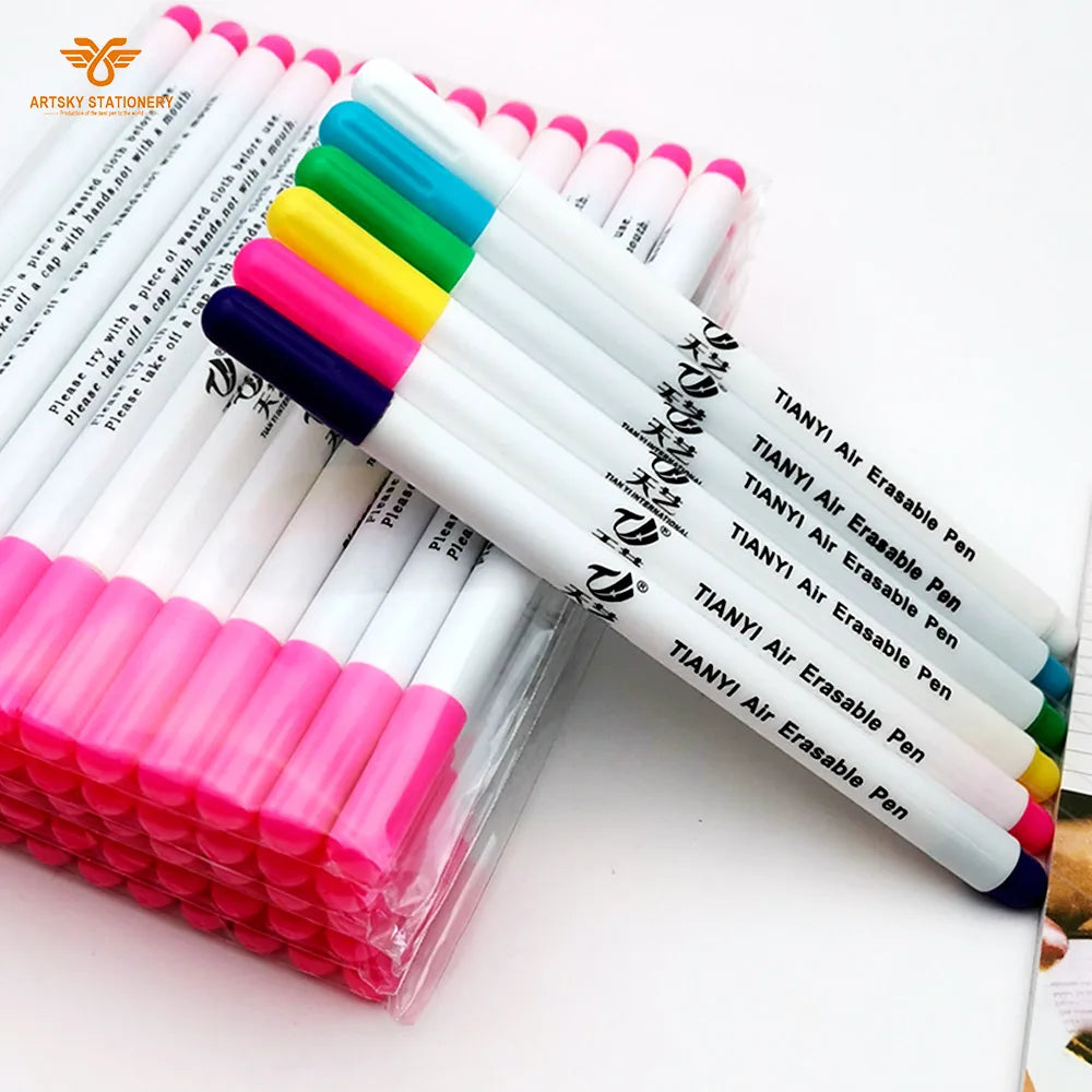 Vanishing Pen Water Erasable & Air Erasable Disappearing Marking Invisible Ink Auto-Vanishing Pen Fabric Marker for Crafts/Dress