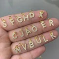 G1999 Wholesale Dainty 26 Letters CZ Gold Plated Alphabet Letters Initial Charm DIY Necklace Pendant Charms Jewelry Making