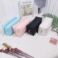 Ladies PU Leather Cosmetic Bag With Personalized logo Custom Zipper Bag for Makeup Yiwu Market Products