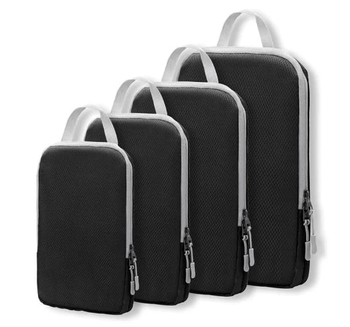 Premium Compression Packing Cubes Travel Accessories Expandable Packing Organizers With Luxury Zip