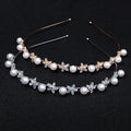 Factory Hot Sale Wedding Hair Accessories Fashion Flower Pearl Designer Metal Rhinestone Crystal Headbands for Women