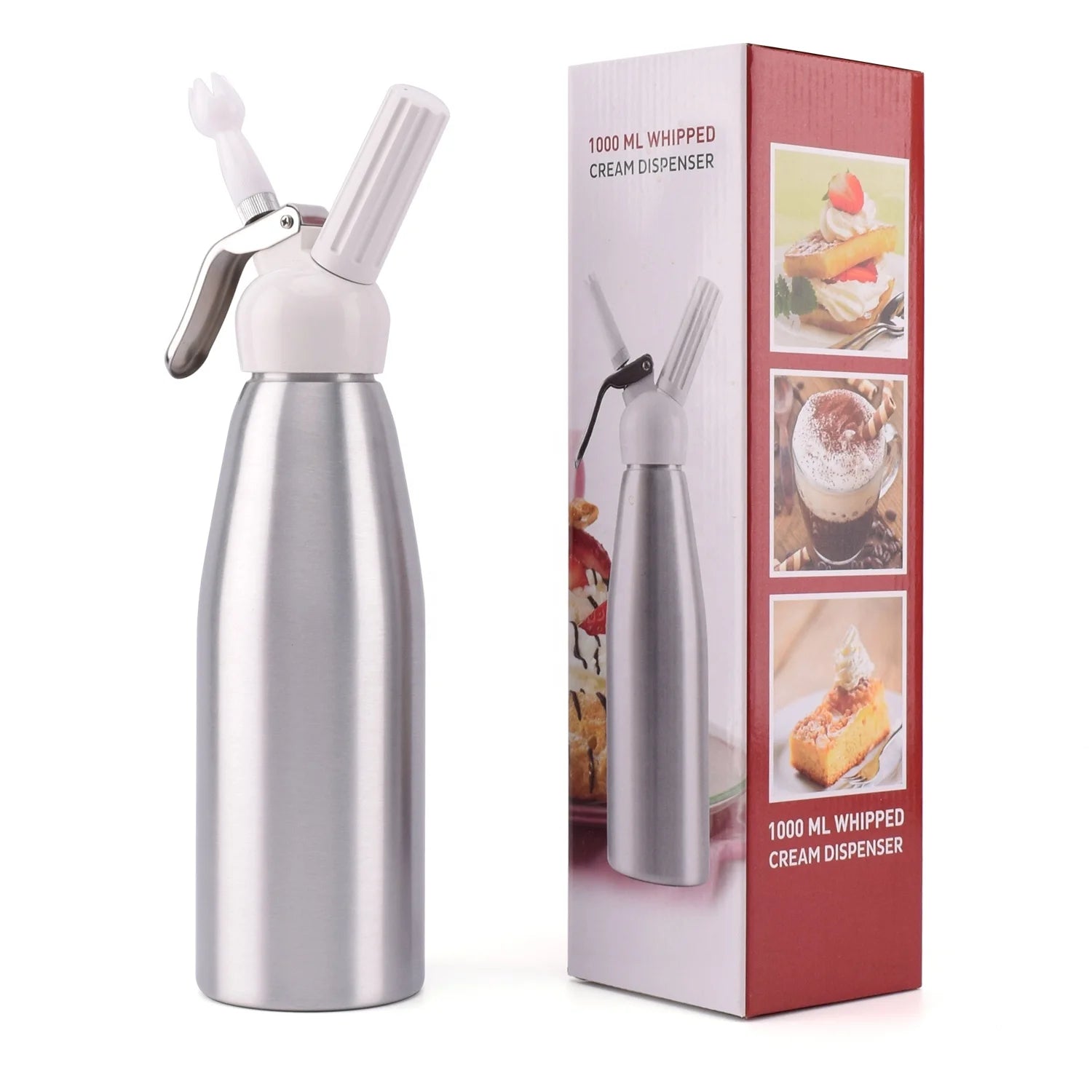 High Capacity Aluminum Whip Cream Dispenser 1000ml Cream Whipper