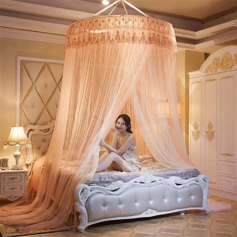Big Roof New Portable Hanging Lace Dome Round Mosquito Net Indoor and Outdoor Universal Princess Wind Bed Canopy