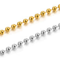 Reliable Factory 18k Gold Plated Stainless Steel Chain Necklace Ball Chain Necklace for Jewelry Making