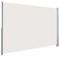 Manual Retractable Outdoor Aluminum Frame Side Awning Waterproof Polyester Sail Sun Shade System Privacy Divider for Patio Deck
