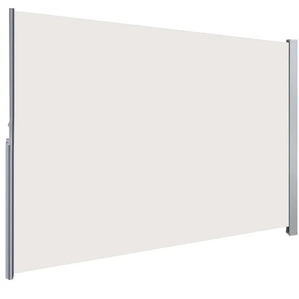 Manual Retractable Outdoor Aluminum Frame Side Awning Waterproof Polyester Sail Sun Shade System Privacy Divider for Patio Deck