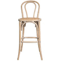 Antique Thonet Bar Chair for Wedding Event Rental Solid Wood Bentwood Barstool with Footrest for Bistro Coffee Shop