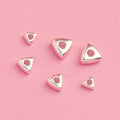 2.5mm-5.5mm 925 Sterling Silver Triangle Spacer Beads for Bracelet Necklace Jewelry Making