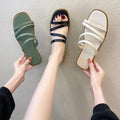 Summer New Korean Fashion Flat Sandals Cross-Border Anti Skid Slippers Wholesale for Women
